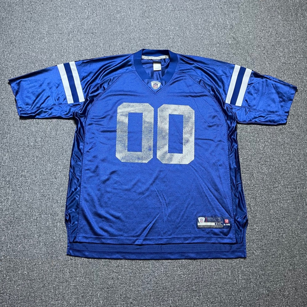 Reebok Indianapolis Colts NFL Jersey 2XL Blue Mesh Football 00 On Field 2011